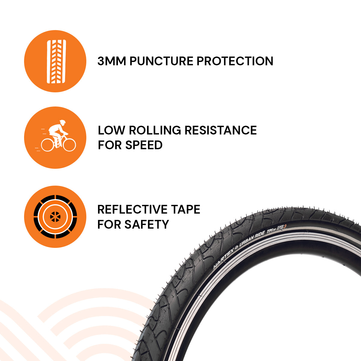 URBAN RIDE 37-622 30TPI REFLEX ANTIPUNCTURE 3MM – HARTEX-INDIA